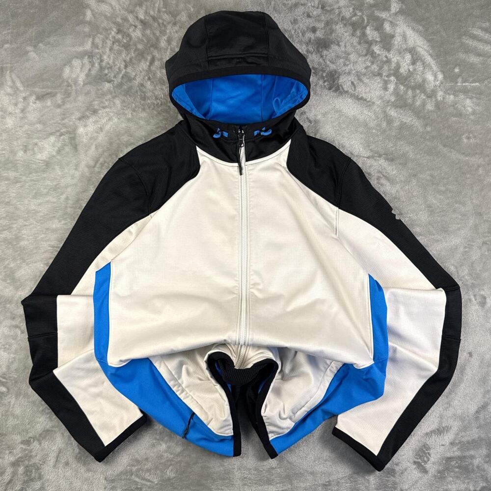 Under Armour Fitted ColdGear Black/White/Blue Reactor Jacket Size Large